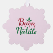 Buon Natale Holiday Ornament Kaart (Voorkant)
