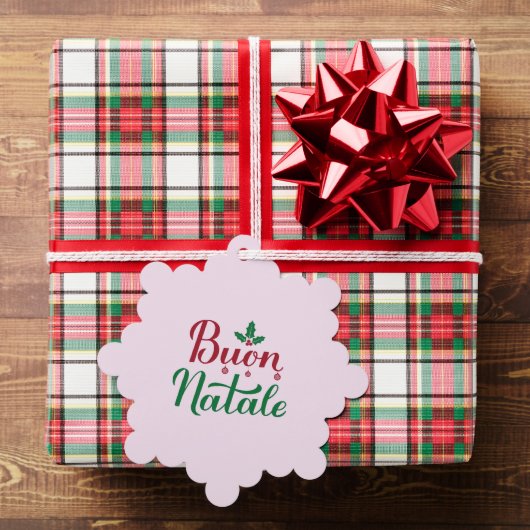 Buon Natale Holiday Ornament Kaart (Insitu (Geschenk))