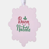 Buon Natale Holiday Ornament Kaart (Links)