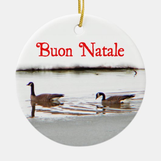 Buon Natale - Honkers - Canada Geese Keramisch Ornament (Voorkant)