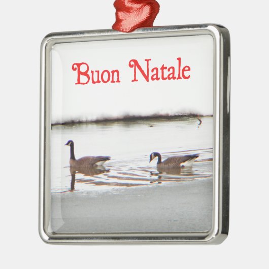 Buon Natale - Honkers - Canada Geese Metalen Ornament (Links)