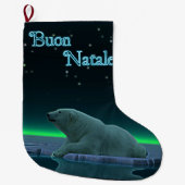 Buon Natale - Ice Edge Polar-Beer Grote Kerstsok (Voorkant)