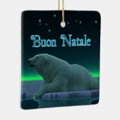 Buon Natale - Ice Edge Polar-Beer Keramisch Ornament (Rechts)