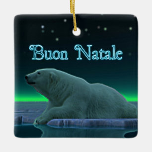 Buon Natale - Ice Edge Polar-Beer Keramisch Ornament