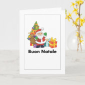 Buon Natale in het Italiaans de Kaart van de (Gele Bloem)