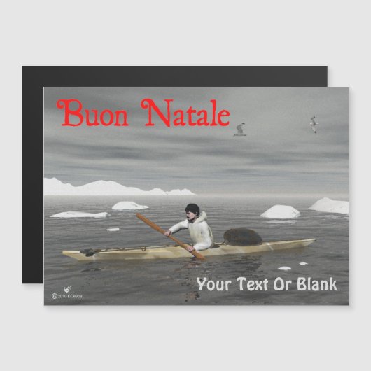 Buon Natale - Inuit Kayak (Voorkant / Achterkant)