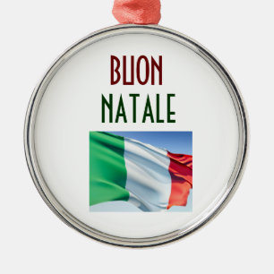BUON NATALE ITALIAANS FLAG CHRISTMAS ORNAMENT