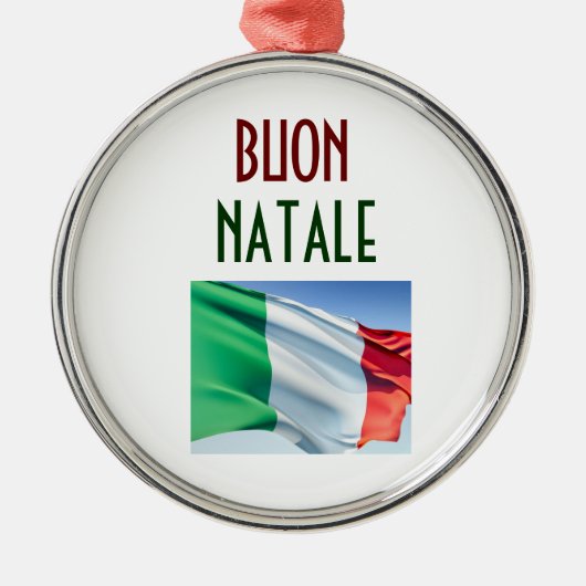 BUON NATALE ITALIAANS FLAG CHRISTMAS ORNAMENT (Voorkant)