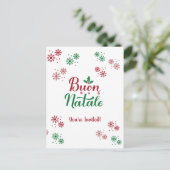 Buon Natale Italiaans kerstfeest Briefkaart (Staand voorkant)