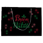 Buon Natale Italiaans kerstfeest Groot Cadeauzakje (Achterkant)