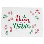 Buon Natale Italiaans kerstfeest Groot Cadeauzakje (Achterkant)