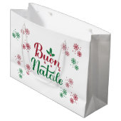 Buon Natale Italiaans kerstfeest Groot Cadeauzakje (Voorkant Gekanteld)