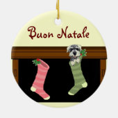 Buon Natale: Italiaans kerstfeest Keramisch Ornament (Achterkant)