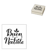 Buon Natale Italiaans kerstfeest Rubberstempel (Gestempeld)