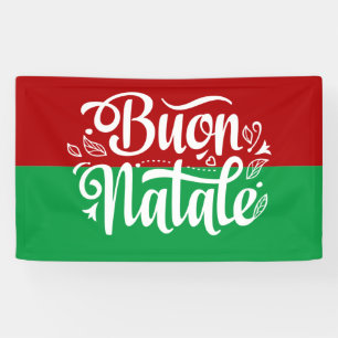 Buon Natale Italiaans kerstfeest Spandoek