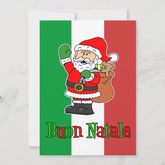 Buon Natale, Italiaans kerstfeest Uitnodiging (Voorkant)