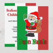 Buon Natale, Italiaans kerstfeest Uitnodiging (Voorkant / Achterkant)