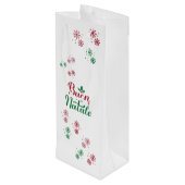 Buon Natale Italiaans kerstfeest Wijn Cadeautas (Achterkant Gekanteld)