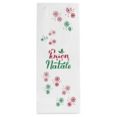 Buon Natale Italiaans kerstfeest Wijn Cadeautas (Achterkant)