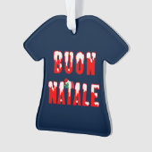 Buon Natale Italiaans kerstrecoratie Ornament (voorkant)