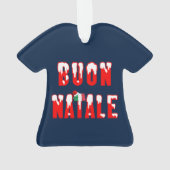 Buon Natale Italiaans kerstrecoratie Ornament (achterkant)