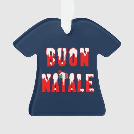 Buon Natale Italiaans kerstrecoratie Ornament (voorkant)