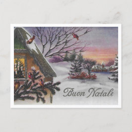 Buon Natale Italiaans Kerstscène uit de jaren 194 Briefkaart