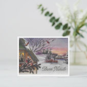 Buon Natale  Italiaans Kerstscène uit de jaren 194 Briefkaart (Staand voorkant)