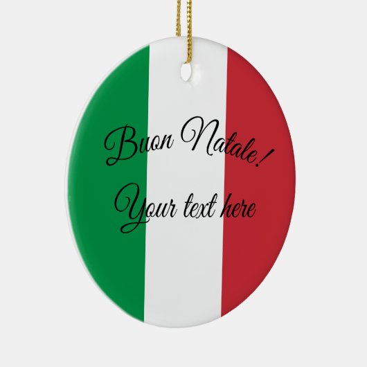 Buon Natale Italiaans kerstversiering Keramisch Ornament (Rechts)