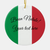 Buon Natale Italiaans kerstversiering Keramisch Ornament (Voorkant)