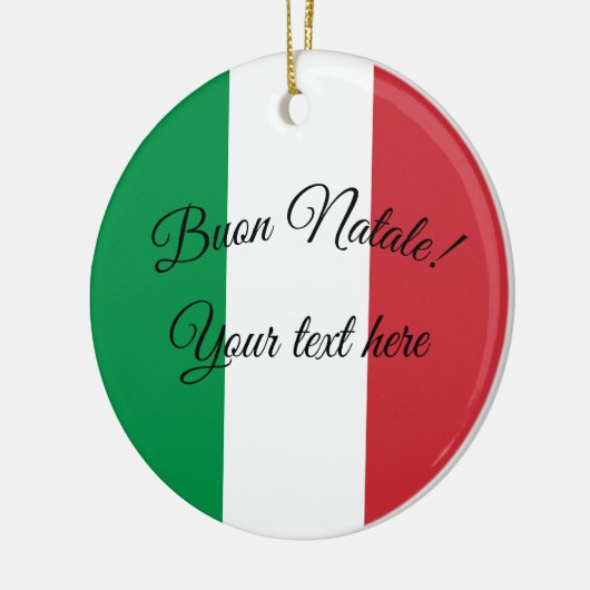 Buon Natale Italiaans kerstversiering Keramisch Ornament (Links)