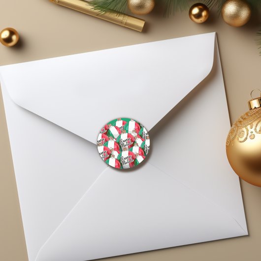 Buon Natale Italiaans Vlag Ornamenten Sticker