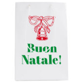 Buon Natale Italiaans Vrolijk Kerstfeest gewoonte Medium Cadeauzakje (Voorkant)