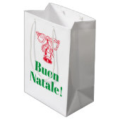 Buon Natale Italiaans Vrolijk Kerstfeest gewoonte Medium Cadeauzakje (Achterkant Gekanteld)