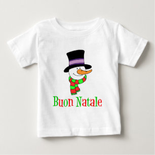 Buon Natale Italiaans Vrolijk Kerstfeest Sneeuwman