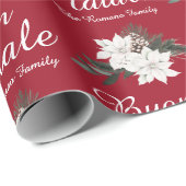 Buon Natale Italiaans Vrolijk Kerstrood Cadeaupapier (Rol Hoek)