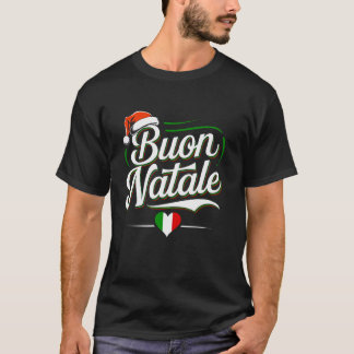 Buon Natale Italiaanse familie Kerstmis Italië Pri T-shirt