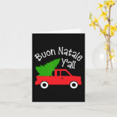 Buon natale italiaanse kerst#39; allemaal grappig  kaart (Gele Bloem)