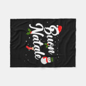 Buon natale italiaanse kerst fleece deken (Voorkant (Horizontaal))