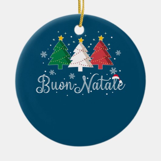 Buon Natale - Italiaanse kerstboom Keramisch Ornament (Voorkant)