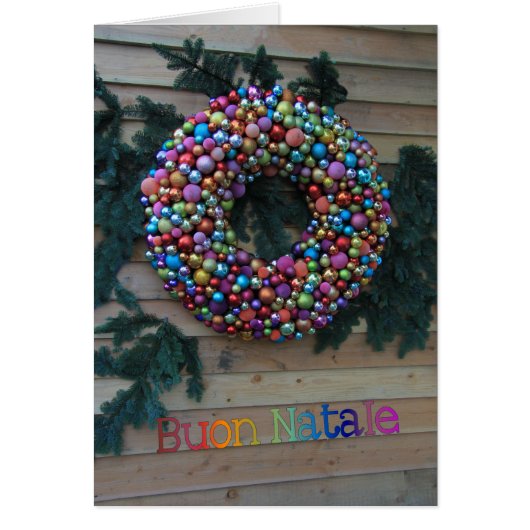 Buon Natale Italiaanse kerstkaart (Voorkant)