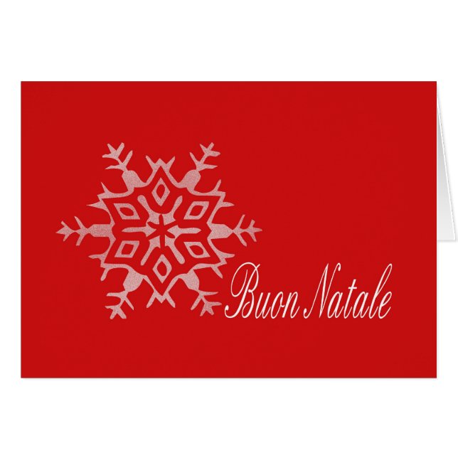 Buon Natale Italiaanse kerstkaart (Voorkant Horizontaal)