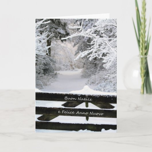 Buon Natale Italiaanse kerstkaart Feestdagen Kaart (Voorkant)