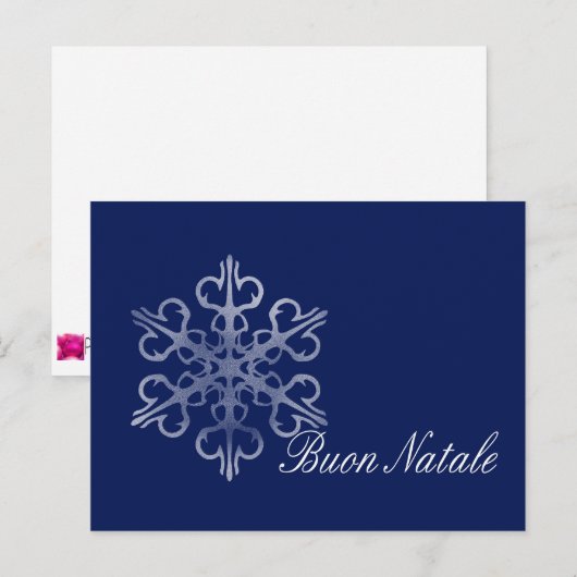 Buon Natale Italiaanse kerstkaart Feestdagenkaart (Voorkant / Achterkant)
