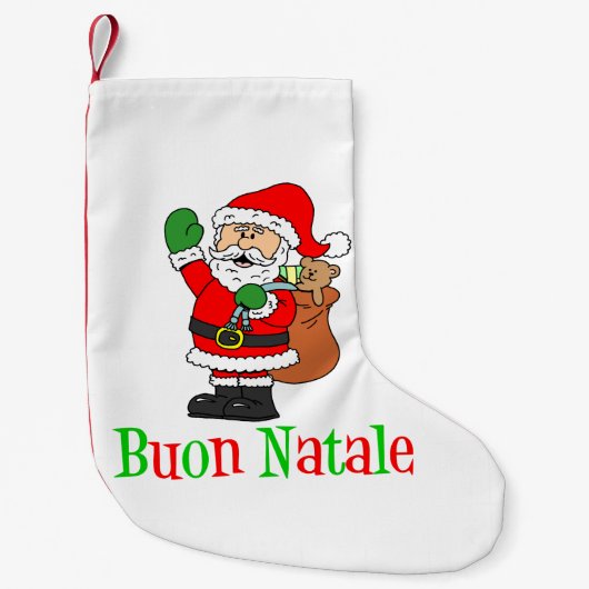 Buon Natale Italiaanse Kerstkous Kleine Kerstsok (Voorkant)