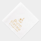 Buon Natale Italiaanse Kerstmis gepersonaliseerd Folie Servetten (Rechts)