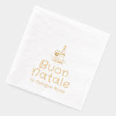 Buon Natale Italiaanse Kerstmis gepersonaliseerd Folie Servetten (Links)
