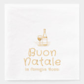 Buon Natale Italiaanse Kerstmis gepersonaliseerd Folie Servetten (Voorkant)