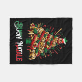 Buon natale italiaanse pasta kerstboom voor Kerstm Fleece Deken (Voorkant (Horizontaal))