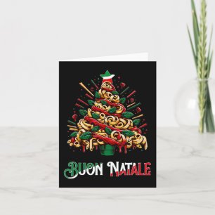 Buon natale italiaanse pasta kerstboom voor Kerstm Kaart
